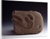 zoomorphic sculpted stone ax representing the head of a deer by Anonymous