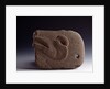 zoomorphic sculpted stone ax representing the head of a deer by Anonymous