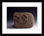 zoomorphic sculpted stone ax representing the head of a deer by Anonymous