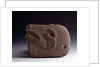 zoomorphic sculpted stone ax representing the head of a deer by Anonymous