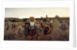 Calling in the Gleaners by Jules Breton
