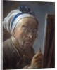 Self Portrait with an Easel by Jean-Baptiste-Simeon Chardin