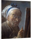 Self Portrait with an Easel by Jean-Baptiste-Simeon Chardin