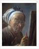Self Portrait with an Easel by Jean-Baptiste-Simeon Chardin