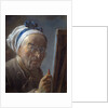 Self Portrait with an Easel by Jean-Baptiste-Simeon Chardin