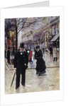 On the Boulevard by Jean Beraud