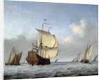 Marine with Flagship by Willem van de Velde the Younger