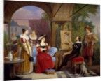 Rubens at his easel by Ferdinand de Braekeleer the Elder