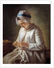 The Seamstress or Young Woman Working by Francoise Duparc