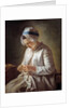 The Seamstress or Young Woman Working by Francoise Duparc