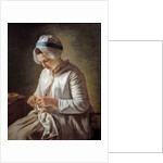 The Seamstress or Young Woman Working by Francoise Duparc
