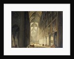 Interior view of the cathedral Notre Dame de Paris by J. F. Depelchin