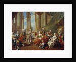 The king Philip V of Spain and his family by Louis Michel van Loo
