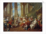 The king Philip V of Spain and his family by Louis Michel van Loo