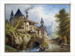 The laundry women in front of the castle by Belaife