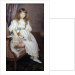 The little girl with the white dog by Marie Louise Catherine Breslau