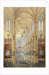 Interior of the Notre Dame Cathedral in Paris during the coronation of Napoleon I by Anonymous