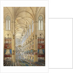Interior of the Notre Dame Cathedral in Paris during the coronation of Napoleon I by Anonymous