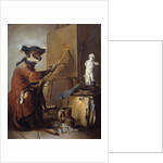 The Monkey Painter by Jean Baptiste Simeon Chardin