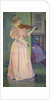 Portrait of Irma Sethe playing violin by Theo van Rysselberghe