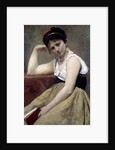 Interrupted reading by Jean Baptiste Camille Corot