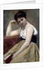 Interrupted reading by Jean Baptiste Camille Corot
