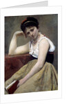 Interrupted reading by Jean Baptiste Camille Corot