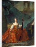 Portrait of Madame Henriette de France playing a bass viol by Jean Marc Nattier