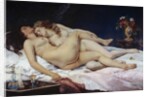 The Sleepers also known as the Sleep (Le Sommeil) by Gustave Courbet