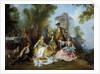 The hunting party meal by Nicolas Lancret
