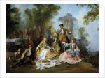 The hunting party meal by Nicolas Lancret