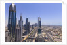 Dubai cityscape on Sheikh Zayed Road by Anonymous