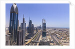 Dubai cityscape on Sheikh Zayed Road by Anonymous
