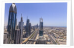 Dubai cityscape on Sheikh Zayed Road by Anonymous