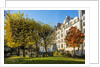 The garden of Place Rene Viviani in autumn by Anonymous
