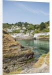 Polperro is a village with beautiful ancient houses along a canal by Anonymous