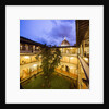 Biblioteca (Library) delle Oblate, the cloister and, on the background, the dome of the Cattedrale (Cathedral, Duomo) di Santa Maria del Fiore by Anonymous