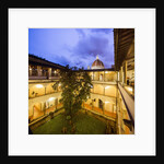Biblioteca (Library) delle Oblate, the cloister and, on the background, the dome of the Cattedrale (Cathedral, Duomo) di Santa Maria del Fiore by Anonymous