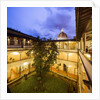 Biblioteca (Library) delle Oblate, the cloister and, on the background, the dome of the Cattedrale (Cathedral, Duomo) di Santa Maria del Fiore by Anonymous