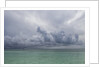 Rain clouds and thunderstorm at sea. by Anonymous