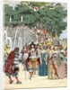 Nicolas Fouquet receiving french king Louis XIV by Anonymous