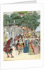Nicolas Fouquet receiving french king Louis XIV by Anonymous