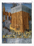 The construction of the Temple of Jerusalem by King Solomon, by Jean Fouquet