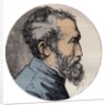 Profile Engraving of Michelangelo Buonarroti italian sculptor by Anonymous