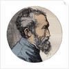 Profile Engraving of Michelangelo Buonarroti italian sculptor by Anonymous