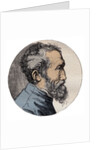 Profile Engraving of Michelangelo Buonarroti italian sculptor by Anonymous