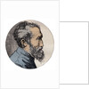 Profile Engraving of Michelangelo Buonarroti italian sculptor by Anonymous