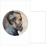 Profile Engraving of Michelangelo Buonarroti italian sculptor by Anonymous