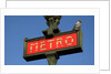 Metro Sign Paris by Anonymous