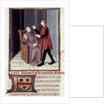 A physician performing surgery on the eye of his patient by Anonymous